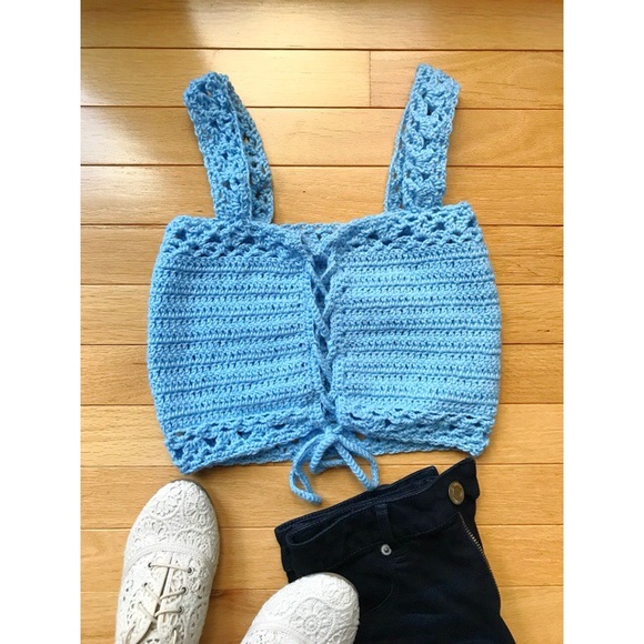 crochet knit crop top